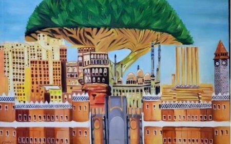 رسامة يمنية تسخر ريع أول معرض تشكيلي لها لصالح فلسطين...