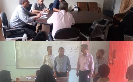 نائب رئيس جامعة لحج لشؤون الطلاب، الدكتور وائل الصبيحي، يتفقد كلية طور الباحة الجامعية.