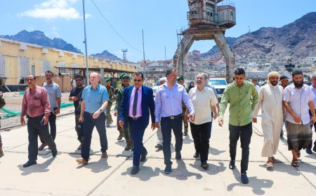 الوزير السقطري يناقش مع البرنامج الإنمائي والشركة المتعهدة بإنتشال السفن والشركة الاستشارية الاسراع في تنفيذ مشروع تأهيل ميناء الإصطياد حسب الخطة الزمنية المعدة