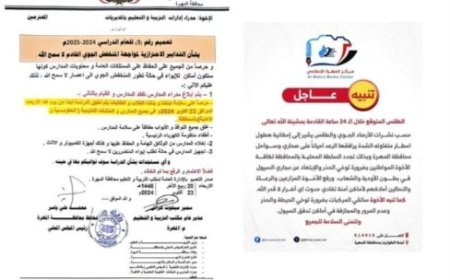 محافظة جنوبية تُعلن تعليق الدراسة..تعرف عليها وعلى السبب...