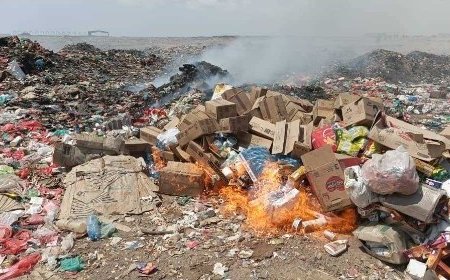 إتلاف ( 5 ) أطنان من المواد الغذائية منتهية الصلاحية في مديرية المنصورة..