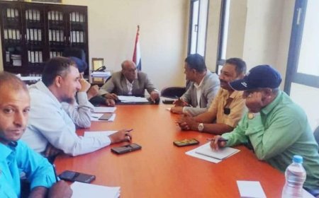 اللجنة المكلفة لتقييم وضع طرمبات الغاز في مديريات وريف محافظة تعز  تناقش تقارير نزولها الميداني