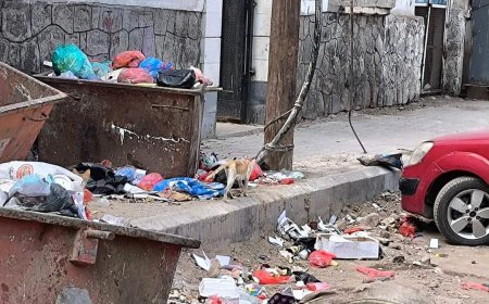 القمامة تُحاصر مكتب الخدمة المدنية والتأمينات في عدن (صور)