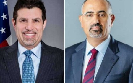 الزُبيدي والسفير الأمريكي يتفقان على مواجهة التصعيد الحوثي وتأمين الملاحة الدولية..