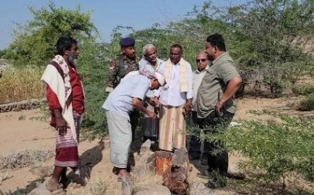 ورق والقاضي يتفقدان القرى المحررة من ميليشيا الحوثي بالجراحي للاطلاع على احتياجات الأهالي..