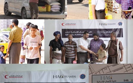 برعاية طارق صالح وبدعم إماراتي..خلية الأعمال الإنسانية في المقاومة الوطنية توزع 4000 سلة غذائية لنازحي "البيضاء" في عدن 