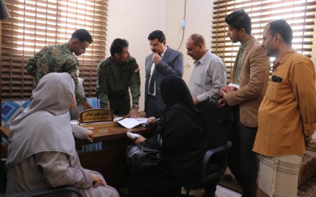 اللجنة الوطنية للتحقيق تلتقي قائد قوات الحزام الأمني بعدن