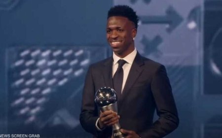 الفيفا يتوج النجم فينيسيوس بجائزة أفضل لاعب بالعالم....