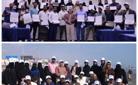 عدن / اختتام ورشة عمل تقييم النفايات البحريه لشواطئ عدن