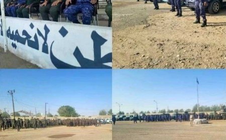 عرض عسكري مميز  بحضور قيادات أمنية بارزة في محافظة لحج ..