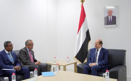 وزير الخارجية يستقبل مدير منظمة الصحة العالمية في زيارته الأولى إلى اليمن