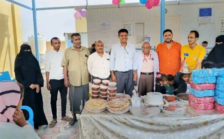 مركز العلاج الطبيعي في الحديدة ينظم حفل تعافي بعض المصابين بالضمور الدماغي...