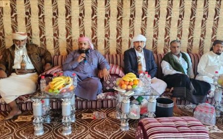 المهرة.. الشيخ قمصيت يستقبل قائد درع الوطن في مأدبة غداء