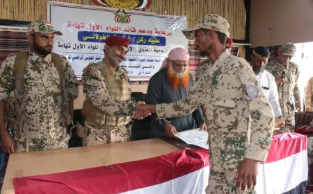 اللواء الأول تهامة يختتم الدورة الثالثة لمواجهة الفكر الحوثي وتعزيز الوعي الديني والفكري..