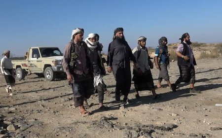 بتوجيه من المحرمي قائد الفرقة الثالثة عمالقة يتفقد جبهة الحد يافع