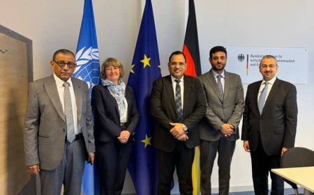 وزير الزراعة ورئيس كاك بنك يزوران ديوان الوزارة الاتحادية للتعاون الاقتصادي والتنمية بألمانيا 