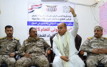 قطاع ذنة والبلق الاوسط يدشن برنامج التوجيه السياسي والمعنوي لعام 2025 بمأرب