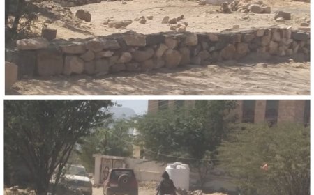 قطع شارع عام في قعطبة بجدار وتحويله لأرضية والسلطات تتفرج( صورة)