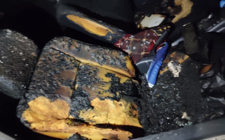 مجهولون يضرمون النار بسيارة ناشط في تعز(صور)