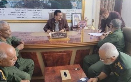 مدير عام المنصورة يشهد مراسيم التسليم والإستلام لإدارة مكتب الأحوال المدنية والسجل المدني بالمديرية..