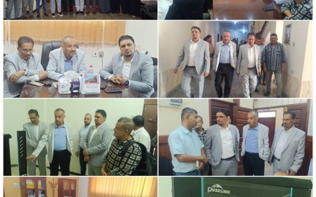 بدعم من منتدى التنمية السياسية ومؤسسة برجهوف الألمانية :  *الشعبي ومعاون يدشنان المرحلة الأولى من عملية الربط الشبكي لمكتب ضرائب عدن 