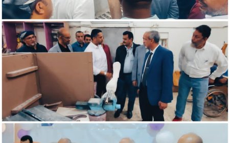 عدن/الشبحي والبيشي والداودي يتفقدون مركز الاطراف الصناعية والعلاج الطبيعي