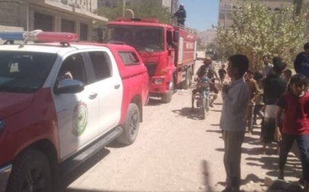 دفاع شبوه المدني يخمد حريقا في شقة سكنية ..