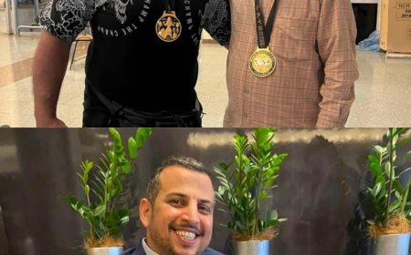 البطل العالمي ادهم بدر يصل عدن ويشكر ابوعلاء والصيادي