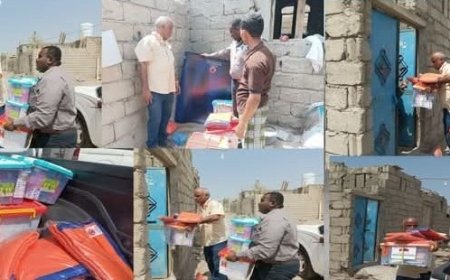 مساعدات طارئه لنازح احترق منزله بالخوخة يقدمها المشرعي مدير الوحدة التنفيذية محافظة الحديدة...