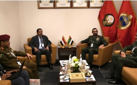 على هامش فعاليات معرضي ايدكس وفاندكس الفريق الداعري يشيد بالدور الإماراتي في دعم الاستقرار باليمن والمنطقة..