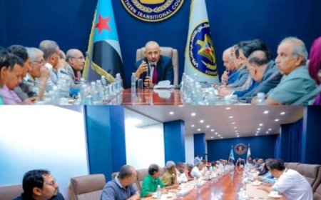 بحضور وزراء الانتقالي  الزُبيدي يلتقي قيادة الاتحاد العام لنقابات عمال الجنوب ...