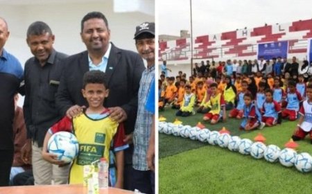 انطلاق فعاليات برنامج الفيفا لكرة القدم على ملعب المنصورة في العاصمة عدن ..