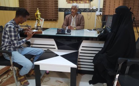 أ. محمود الحمزة رئيس مجلس إدارة مدارس النهضة الأهلية بأبين طموحنا إن نتحول إلى جامعة عصرية