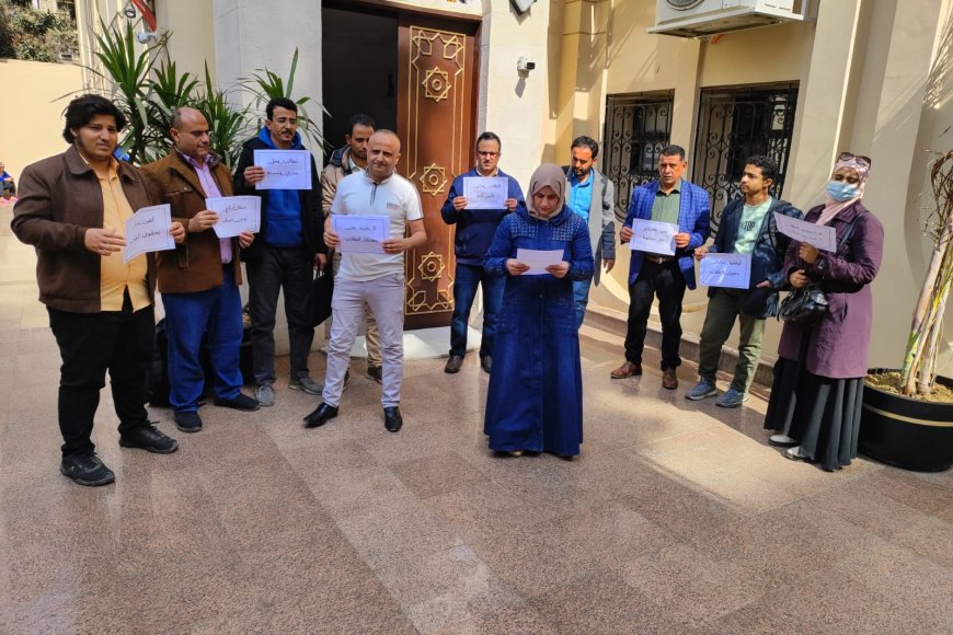 تواصل الوقفات الاحتجاجية للطلاب اليمنيين المبتعثين في مصر