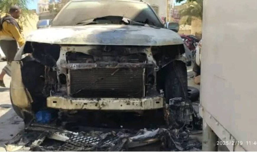 مجهولون يضرمون النار في سيارة قاض باستئناف محافظة تعز..