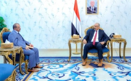 الزُبيدي يبحث مع محافظ البيضاء تعزيز المقاومة الشعبية ضد الحو,,ثيين...