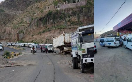 أزمة غاز خانقة في تعز تتسبب بازدحام الباصات أمام محطات التعبئة..