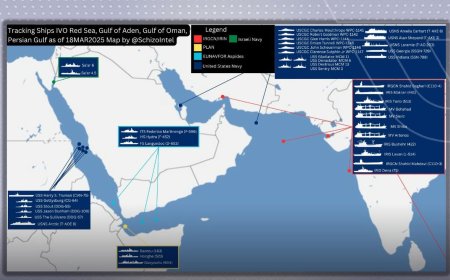 منصات التتبع العالمية تكشف عن خارطة التواجد العسكري في البحر الأحمر والخليج العربي ..