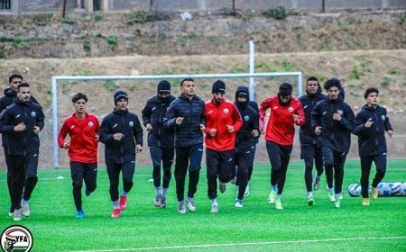 منتخبنا الوطني يجري أول حصة تدريب استعداداً لملاقاة منتخب بوتان...