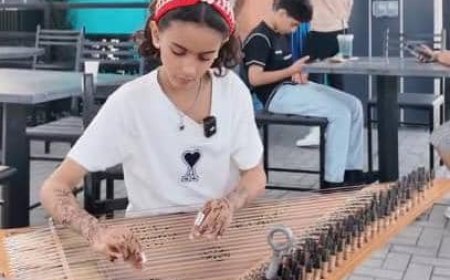الطفلة صفية إبراهيم.. نجم يمني صغير يعزف الأمل بين أنغام القانون.....