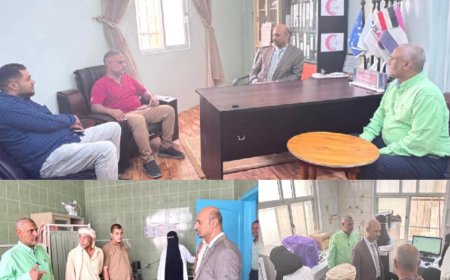 مدير عام  "القاهرة" في تعز  يتفقد مركز 14 أكتوبر الصحي ويوجّه بدراسة إنشاء طابق ثانٍ....