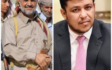 عضو مجلس القيادة الرئاسي الدكتور عبدالله العليمي يعزي اللواء الحنق باستشهاد نجله...