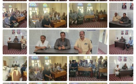 مدير عام قعطبة الشاعري يلتقي مع مدراء المكاتب واعيان مدينة قعطبة