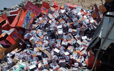 نيابة الصناعة والتجارة في تعز تتلف 100 كرتون من مسحوق شراب صناعي يحتوي على مواد مسرطنة..