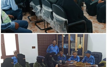 شرطه سير عدن/ تنظم ورشه تعريفية لقواعد المرور لعدد من افراد الشرطه النسائية