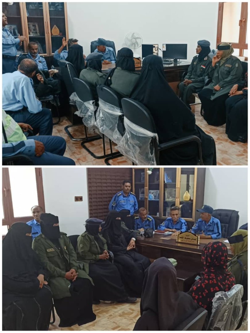 شرطه سير عدن/ تنظم ورشه تعريفية لقواعد المرور لعدد من افراد الشرطه النسائية