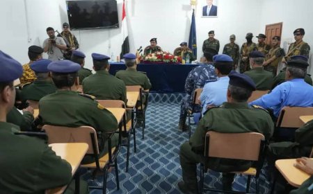 وزير الداخلية في زيارة تفقدية لشرطة محافظة مأرب 