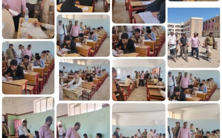 مدير عام مديرية قعطبة الشاعري يدشن بدء امتحانات الثانوية العامة