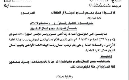 وسط استحسان الجميع.. اول قرار يدشنه رئيس هيئة مصلحة الأراضي(تعرف عليه )