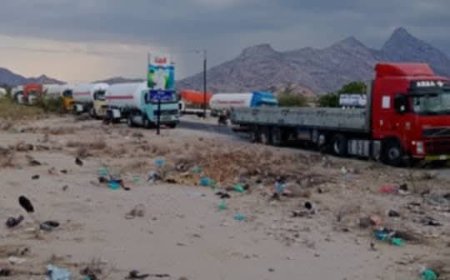 عاجل:قطاع قبلي على قاطرات الغاز في أبين(صورة )